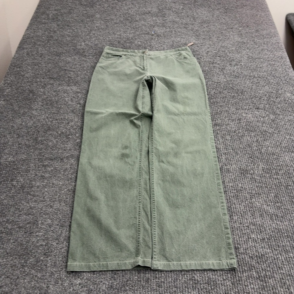 Eileen Fisher Pants Womens PS Green Cotton Blend Wide Leg Casual Minimalist